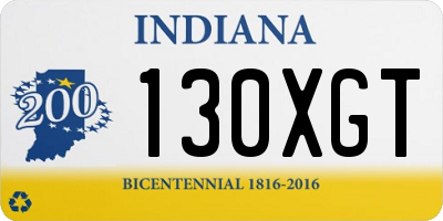 IN license plate 130XGT