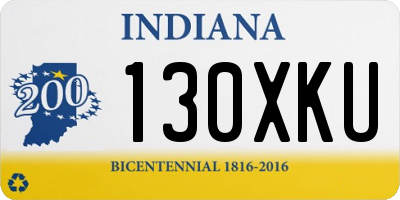 IN license plate 130XKU