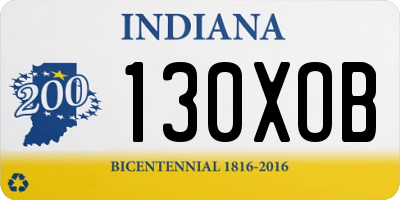 IN license plate 130XOB