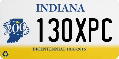 IN license plate 130XPC