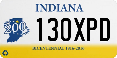 IN license plate 130XPD