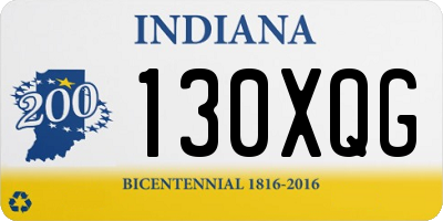 IN license plate 130XQG