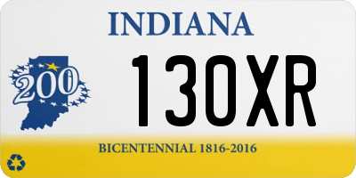 IN license plate 130XR