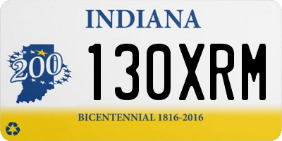 IN license plate 130XRM