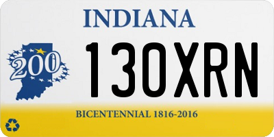 IN license plate 130XRN