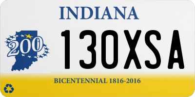 IN license plate 130XSA