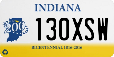IN license plate 130XSW