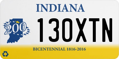 IN license plate 130XTN