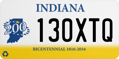 IN license plate 130XTQ