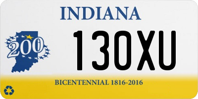 IN license plate 130XU