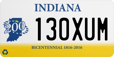 IN license plate 130XUM