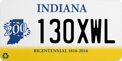 IN license plate 130XWL