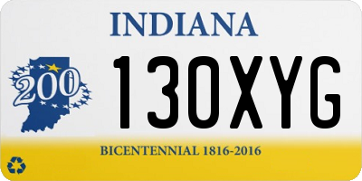 IN license plate 130XYG