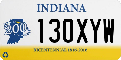 IN license plate 130XYW