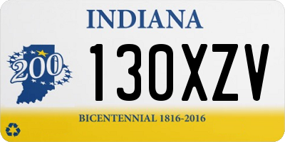 IN license plate 130XZV