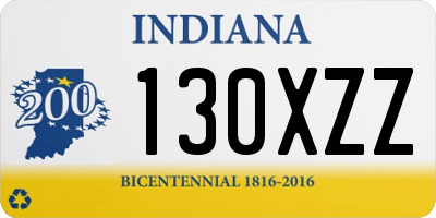 IN license plate 130XZZ