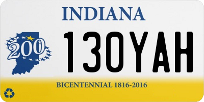 IN license plate 130YAH