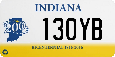 IN license plate 130YB