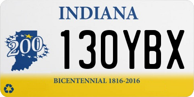 IN license plate 130YBX