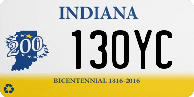 IN license plate 130YC