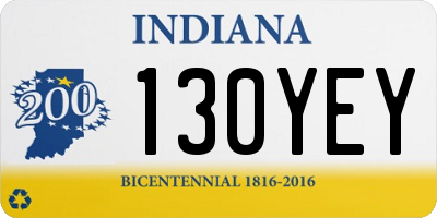 IN license plate 130YEY