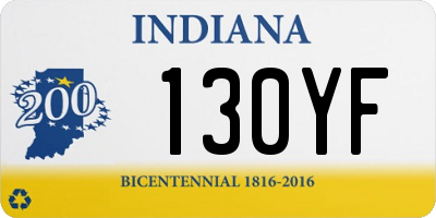 IN license plate 130YF