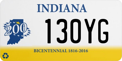 IN license plate 130YG