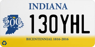 IN license plate 130YHL