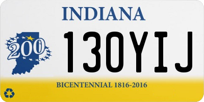 IN license plate 130YIJ