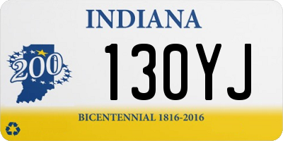 IN license plate 130YJ