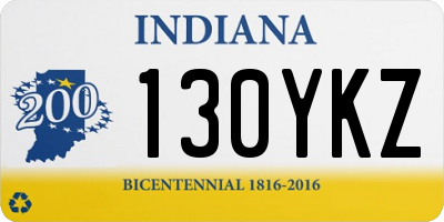 IN license plate 130YKZ
