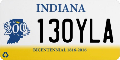 IN license plate 130YLA