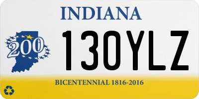 IN license plate 130YLZ