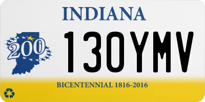 IN license plate 130YMV
