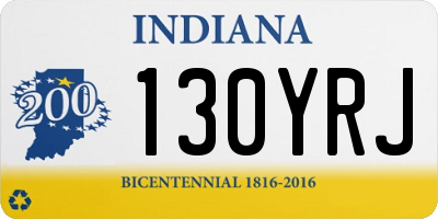 IN license plate 130YRJ