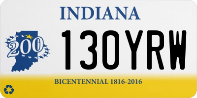 IN license plate 130YRW