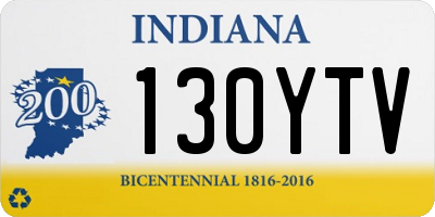 IN license plate 130YTV