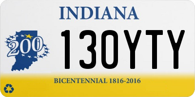 IN license plate 130YTY
