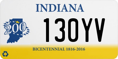 IN license plate 130YV