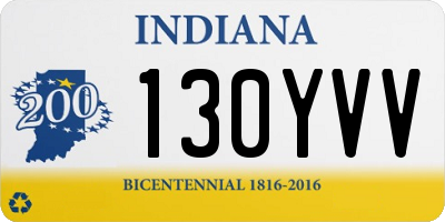 IN license plate 130YVV
