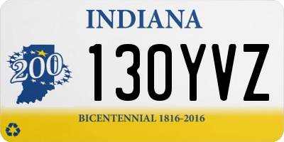 IN license plate 130YVZ