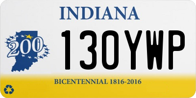 IN license plate 130YWP