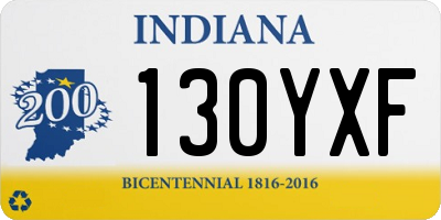 IN license plate 130YXF