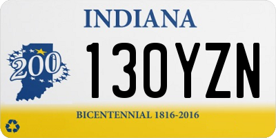 IN license plate 130YZN