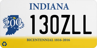 IN license plate 130ZLL