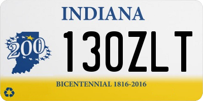 IN license plate 130ZLT