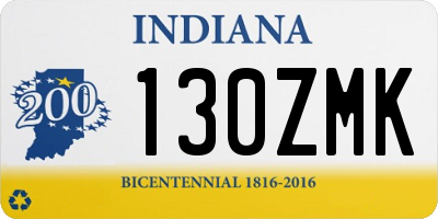 IN license plate 130ZMK