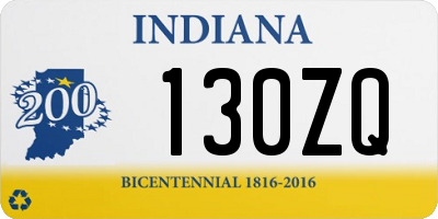 IN license plate 130ZQ