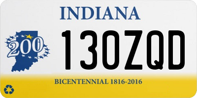 IN license plate 130ZQD
