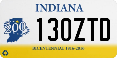 IN license plate 130ZTD
